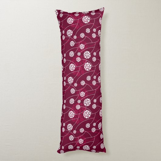 Abstract bloempatroon lichaamskussen (Achterkant (Verticaal))