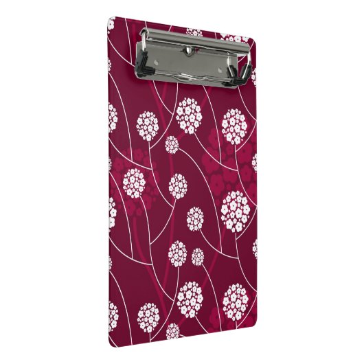 Abstract bloempatroon mini klembord (Schuin)