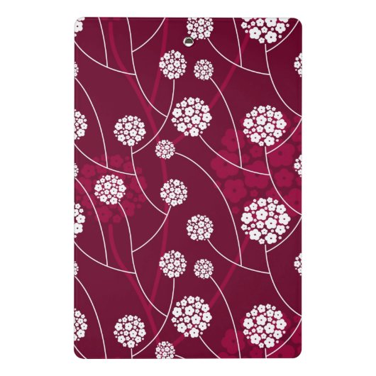 Abstract bloempatroon mini klembord (Achterkant)