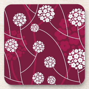 Abstract bloempatroon onderzetter