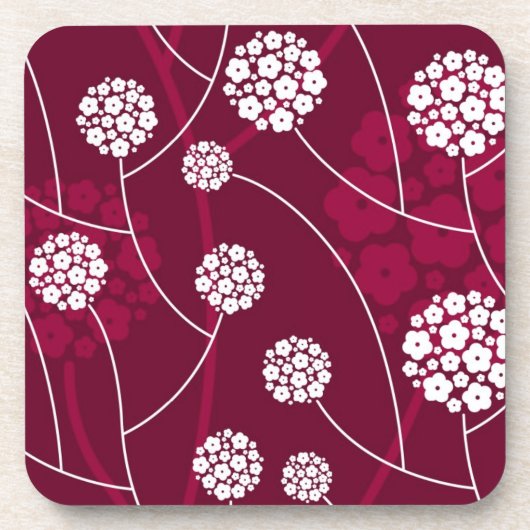 Abstract bloempatroon onderzetter (Voorkant)