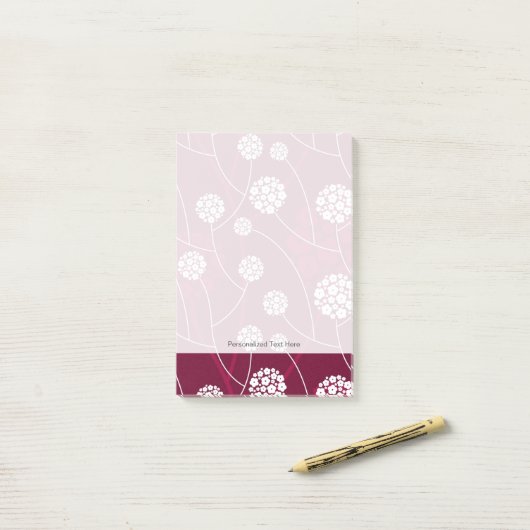 Abstract bloempatroon post-it® notes (Op bureau)