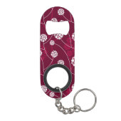 Abstract bloempatroon sleutelhanger flessenopener (Achterkant)