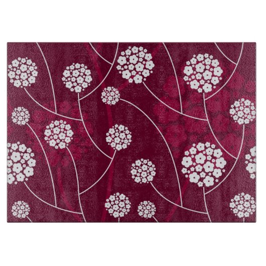 Abstract bloempatroon snijplank (Voorkant)