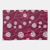 Abstract bloempatroon theedoek (Horizontaal)