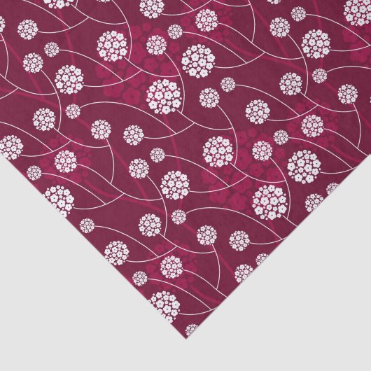 Abstract bloempatroon tissuepapier (Detail)