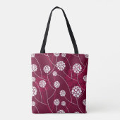 Abstract bloempatroon tote bag (Achterkant)