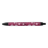 Abstract bloempatroon zwarte inkt pen (Voorkant)