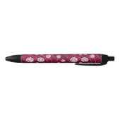 Abstract bloempatroon zwarte inkt pen (Bodem)
