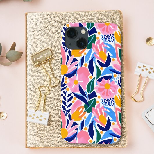 Abstract Bloemrijk Kleurrijk Fun Patroon Case-Mate iPhone Case