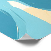 Abstract bloemschilderij poster (Hoek)