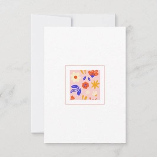 Abstract bloemvermogen bedankkaart (Achterkant)