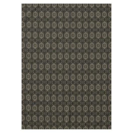 Abstract bloemzwart en goud tafelkleed (Voorkant)