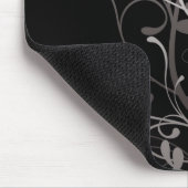 abstract bloemzwart muismat (Hoek)