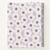 Abstract blokvormig bloemenlavendelmonogram notitieboek (Achterkant)