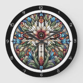 Abstract Bloom Cross Grote Klok (Voorkant)