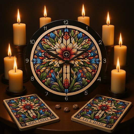 Abstract Bloom Cross Grote Klok