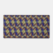 Abstract blue and gold wave geometric pattern 1299 bureaumat (Voorkant)