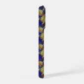 Abstract blue and gold wave geometric pattern 1299 iPhone hoesje (Rechterkant)