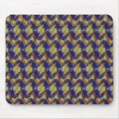 Abstract blue and gold wave geometric pattern 1299 muismat (Voorkant)