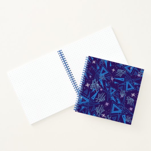 Abstract Blue Aqua Ice Crystals Sketchbook Journal Notitieboek (Binnen)