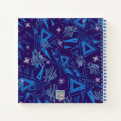 Abstract Blue Aqua Ice Crystals Sketchbook Journal Notitieboek (Achterkant)