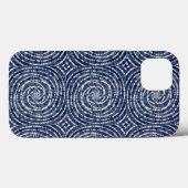 Abstract Blue Asian Shibori Pattern Case-Mate iPhone Case (Achterkant (horizontaal))