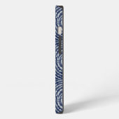 Abstract Blue Asian Shibori Pattern iPhone Hoesje (Linkerkant)