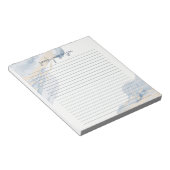 Abstract Blue Beige Coastal Watercolor Notitieblok (Schuin)