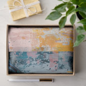 Abstract Blue Bird op een ledemaat Achtergrond Dec Tissuepapier (Geschenk)