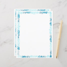 Abstract Blue Border Scrapbook en Journal Paper