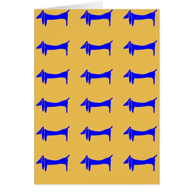 Abstract Blue Dachshund (Voorkant)