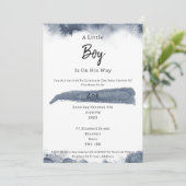 Abstract Blue Elements Sweet Baby Boy Baby Shower Kaart (Staand voorkant)