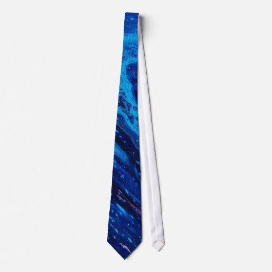Abstract blue galaxy stropdas (Voorkant)