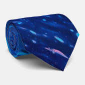 Abstract blue galaxy stropdas (Opgerold)