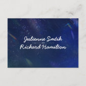 Abstract Blue Galaxy Wedding Routebeschrijving Kaa Informatiekaartje (Achterkant)