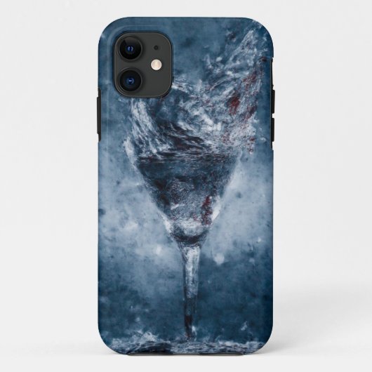 Abstract Blue Glass Art Mobile Hoesje (Achterkant)