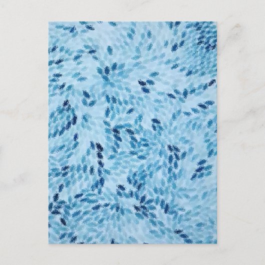 Abstract Blue Glass Mosaic Briefkaart (Voorkant)