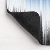 Abstract Blue Glitch Art Crescent Moon Night Sky Muismat (Hoek)