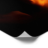 Abstract Blue Gold Fire Energy Clash Poster (Hoek)