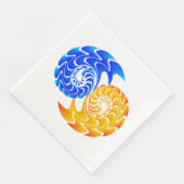 Abstract Blue Gold Yin Yang FishBalance Servet (Hoek)