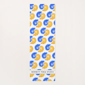 Abstract Blue Gold Yin Yang FishBalance Yogamat (Achterkant)