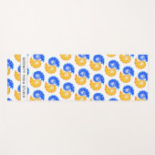 Abstract Blue Gold Yin Yang FishBalance Yogamat (Voorkant (horizontaal))