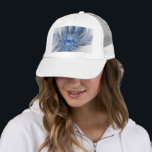 Abstract Blue Gray Watercolor Fractal Art Flower Trucker Pet<br><div class="desc">Unique fantasy flower with shades of blue and gray, abstract and elegant.
Design for your trucker hat and more.</div>