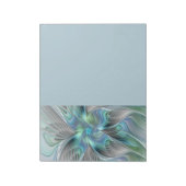 Abstract Blue Green Butterfly Fantasy Fractal Art Notitieblok (Linkerzijde)