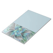 Abstract Blue Green Butterfly Fantasy Fractal Art Notitieblok (Schuin)
