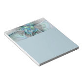 Abstract Blue Green Butterfly Fantasy Fractal Art Notitieblok (Schuin)