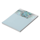 Abstract Blue Green Butterfly Fantasy Fractal Art Notitieblok (Linkerzijde)