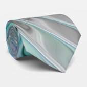 Abstract Blue Green Butterfly Fantasy Fractal Art Stropdas (Opgerold)