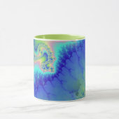 Abstract Blue Green Coastline Fractal Mok (Midden)